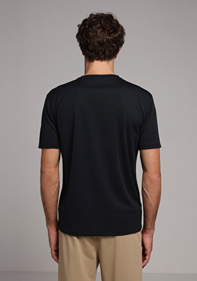 Afficher les détails de T-shirt À Manches Courtes Noir Regular Fit Droit Homme