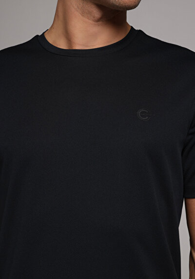 Image de T-shirt À Manches Courtes Noir Regular Fit Droit Homme