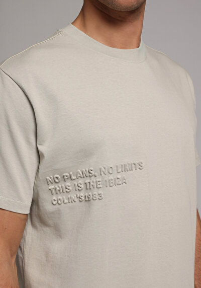 Image de T-shirt À Manches Courtes Vert Oversize Fit Droit Homme