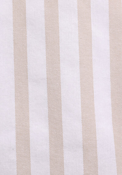 Afficher les détails de Chemise À Manches Longues Beige Regular Fit Rayé Ratière Homme