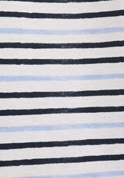 Afficher les détails de T-shirt À Manches Courtes Bleu Regular Fit Rayé Homme