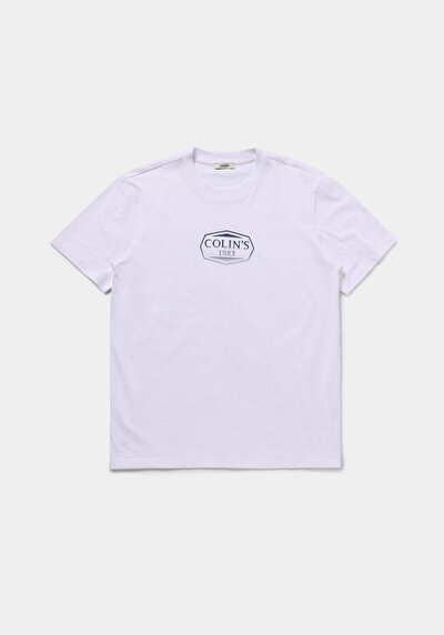 Image de T-shirt À Manches Courtes Blanc Regular Fit Droit Homme