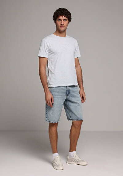 Image de T-shirt À Manches Courtes Bleu Regular Fit Homme