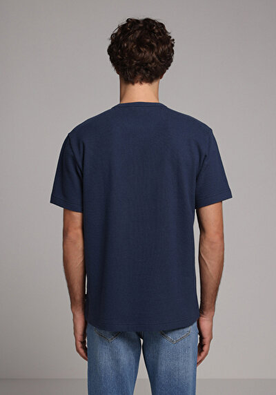 Image de T-shirt À Manches Courtes Marine Comfort Fit Droit Homme