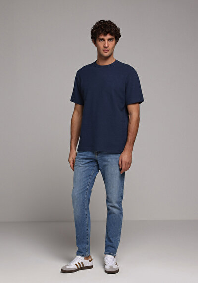 Image de T-shirt À Manches Courtes Marine Comfort Fit Droit Homme