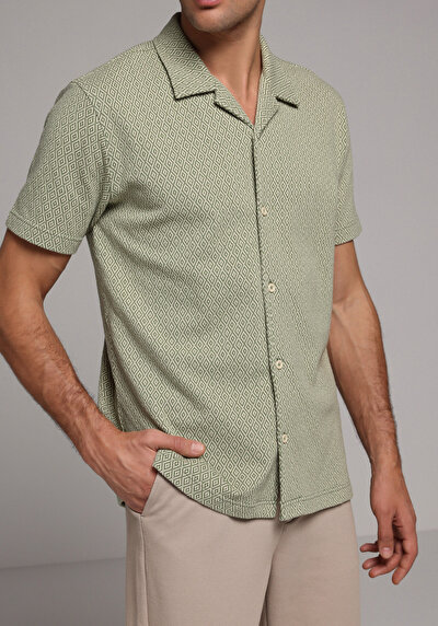 Image de T-shirt Polo À Manches Courtes Vert Jakarli Regular Fit Homme