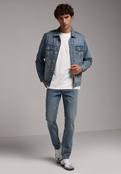 Image de 044 Karl Pantalon En Jean Straight Fit Homme