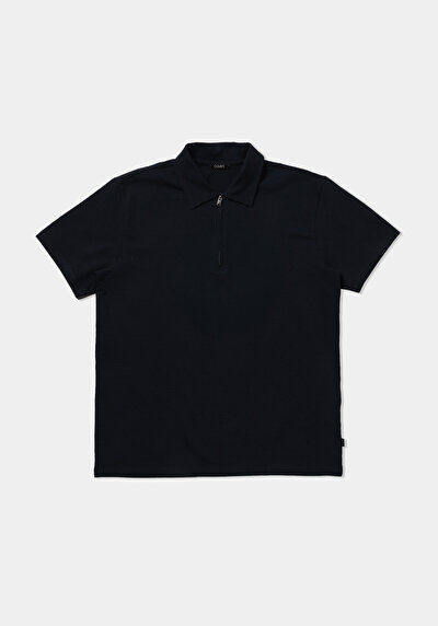 Image de T-shirt Polo À Manches Courtes Marine Droit Comfort Fit Homme