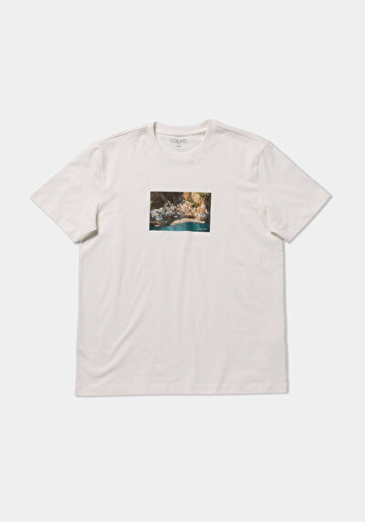 Image de T-shirt À Manches Courtes Blanc Regular Fit Droit Homme