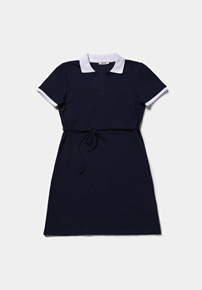 Afficher les détails de Robe Marine Regular Fit Manches Courtes Mini Thessalonique Femme