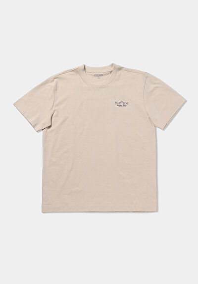 Image de T-shirt À Manches Courtes Ecru Comfort Fit Droit Homme