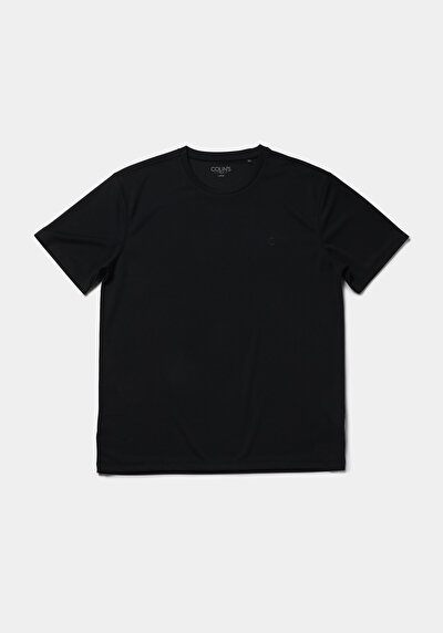 Afficher les détails de T-shirt À Manches Courtes Noir Regular Fit Droit Homme