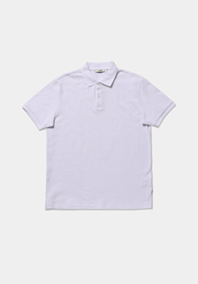 Image de T-shirt Polo À Manches Courtes Blanc Droit Regular Fit Homme