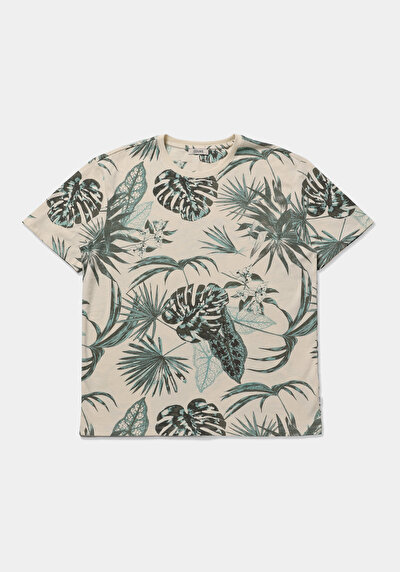 Image de T-shirt À Manches Courtes Vert Regular Fit Droit Homme
