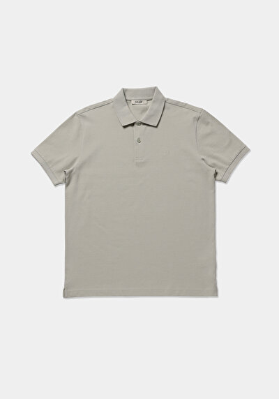 Afficher les détails de T-shirt Polo À Manches Courtes Vert Droit Regular Fit Homme