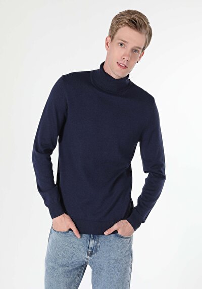 Image de Pull Bleu Slim Fit Homme