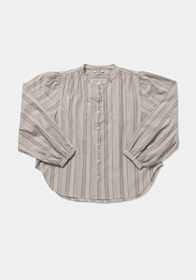 Image de Chemisier À Manches Longues Beige Fashion Fit Femme