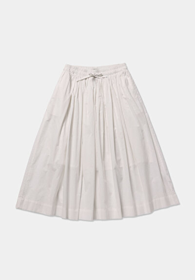 Image de Jupe Blanc Midi Droit Uni Maxi Femme
