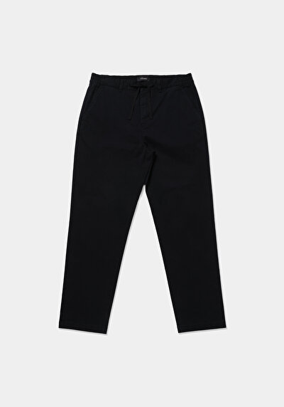 Afficher les détails de Pantalon Marine Straight Leg Medium Rise En Sergé Regular Fit Homme