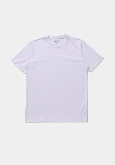 Image de T-shirt À Manches Courtes Blanc Regular Fit Droit Homme