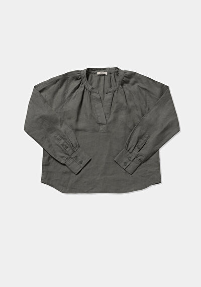 Image de Chemise À Manches Longues Kaki Fashion Fit   Femme