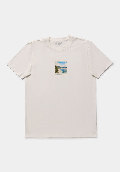Image de T-shirt À Manches Courtes Blanc Regular Fit Droit Homme