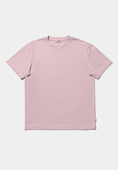 Image de T-shirt À Manches Courtes Rose Comfort Fit Droit Homme