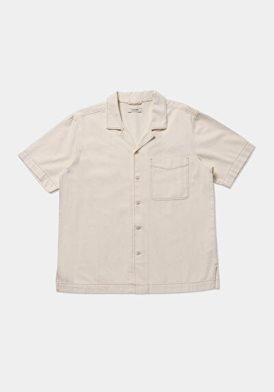 Afficher les détails de Chemise À Manches Courtes  Droit Oversize Fit Homme