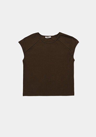 Image de T-shirt À Manches Courtes Vert Slim Fit Droit Femme