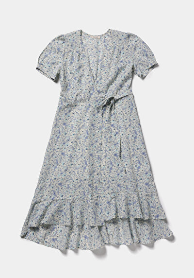 Image de Robe Multicolou Regular Fit Manches Courtes Mdi Uni Femme