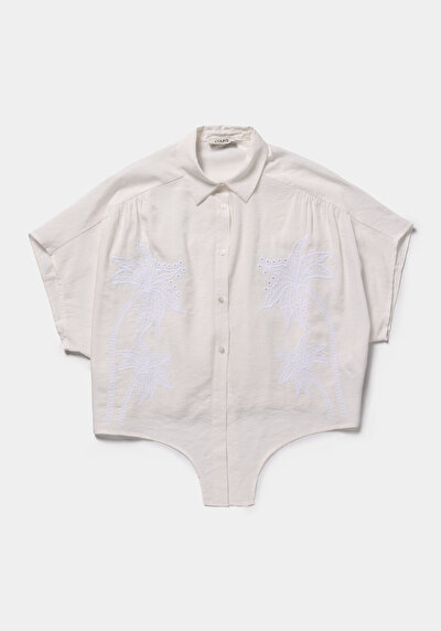 Afficher les détails de Chemise À Manches Courtes Blanc Jakarli Fashion Fit Femme