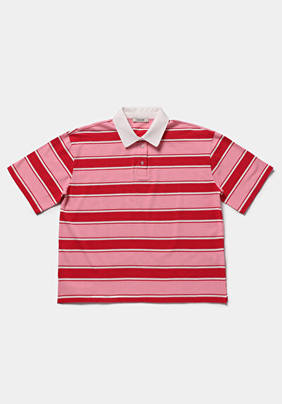 Afficher les détails de Rouge Regular Fit  Rayé Supreme Femme