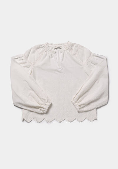 Image de Chemisier À Manches Longues Blanc Fashion Fit Femme