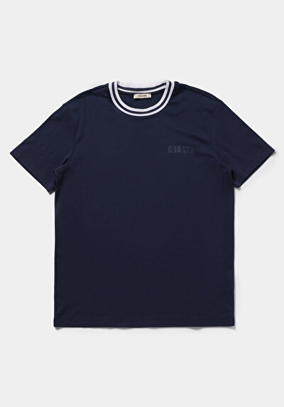 Image de T-shirt À Manches Courtes Marine Regular Fit Droit Homme