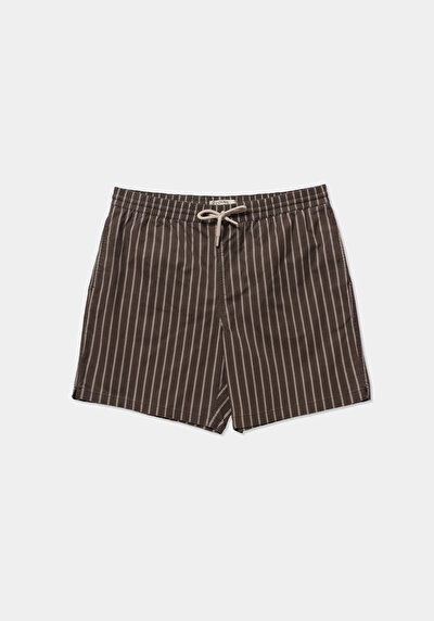 Image de Short De Bain Marron Regular Fit Doublé Homme