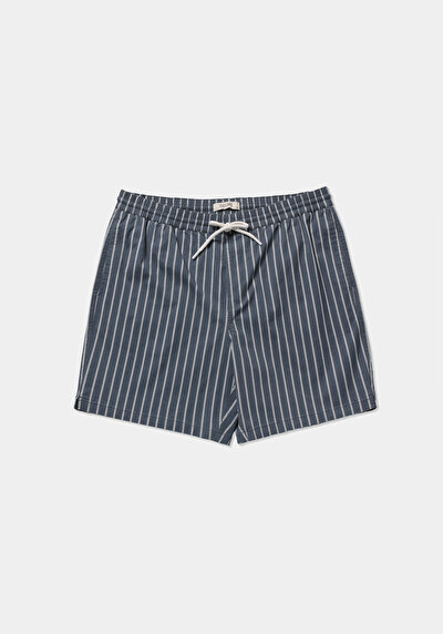 Afficher les détails de Short De Bain Bleu Regular Fit Doublé Homme