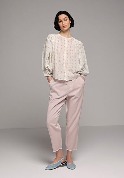 Image de Chemisier À Manches Longues Ecru Fashion Fit Femme