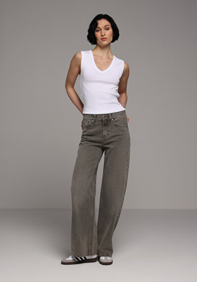Image de 970 Berry Pantalon En Jean Regular Fit Femme