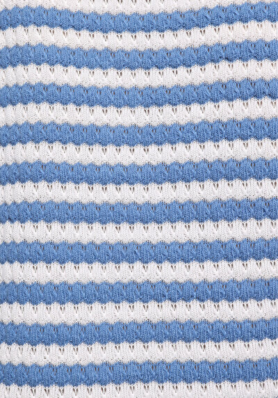 Afficher les détails de Bleu Slim Fit  Rayé Jacquard Femme