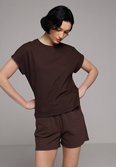Image de Short Marron Regular Fit Femme