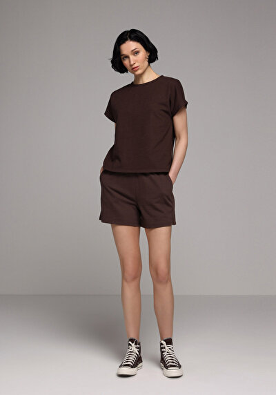 Image de Short Marron Regular Fit Femme