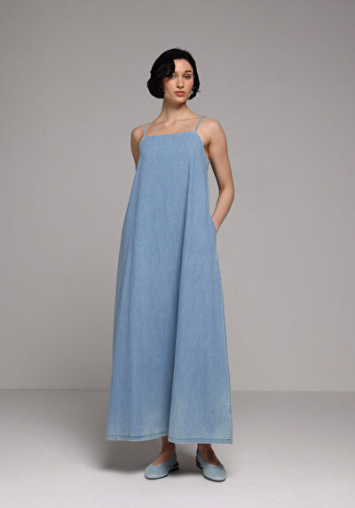 Afficher les détails de Robe  Regular Fit  Maxi Jean Femme