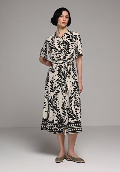 Image de Robe Noir Regular Fit Manches Courtes Maxi Shally Femme