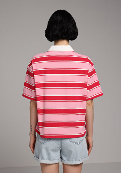 Afficher les détails de Rouge Regular Fit  Rayé Supreme Femme