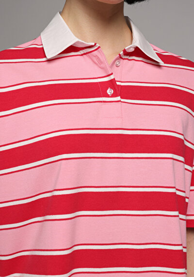Image de Rouge Regular Fit Rayé Supreme Femme