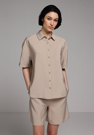 Image de Chemise À Manches Courtes Droit Fashion Fit Femme