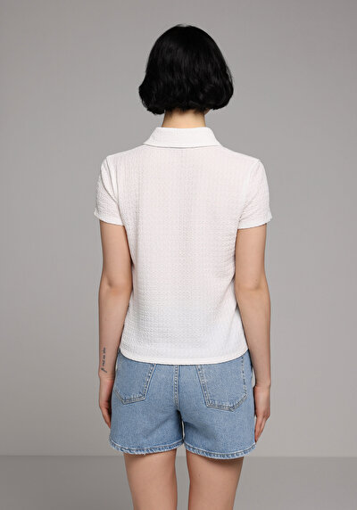 Image de Blanc Slim Fit Droit Rachel Femme