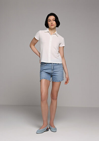 Image de Blanc Slim Fit Droit Rachel Femme