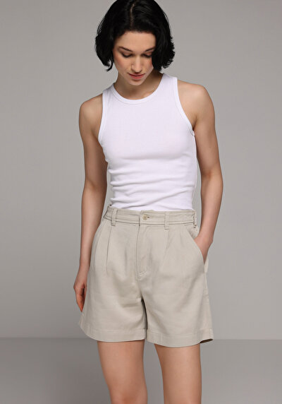 Image de Short Blanc Regular Fit Femme