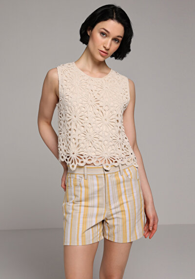 Image de Short Beige Regular Fit Femme